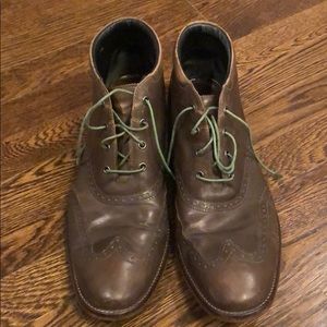 Cole Haan lace up wing tip boots